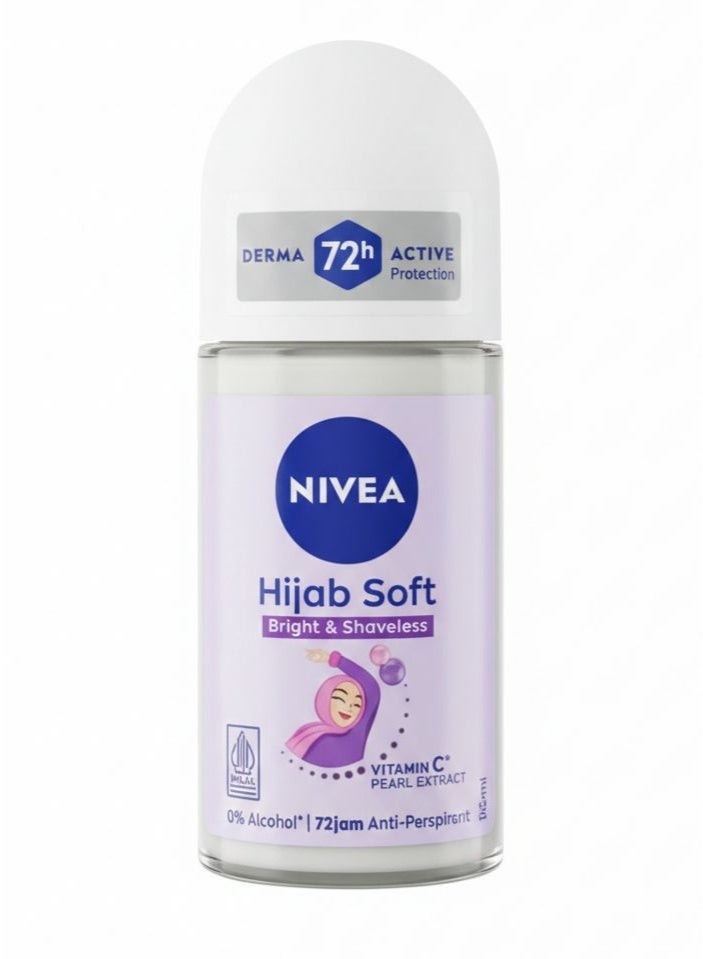 Nivea Women's Roll-On Deodorant, Soft Veil, Alcohol-Free, 72 -Hour Sweat Protection, 50ml - Image 1