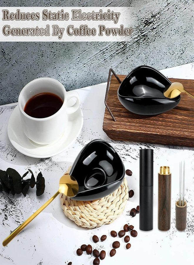 IBEQUEM 4Pcs Coffee Bean Dosing Cup and Spray Bottle Kit For Espresso, Espresso Coffee Stirrer and Spoon Set, Ceramic Dosing Vessel Tray/Single Dose Measuring Tray Coffee Bar Accessories for Coffee Lover - Image 5