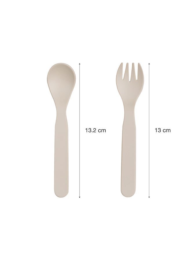Citron Bio-Based Cutlery Set With Case 5Pcs - Pink/Ivory
