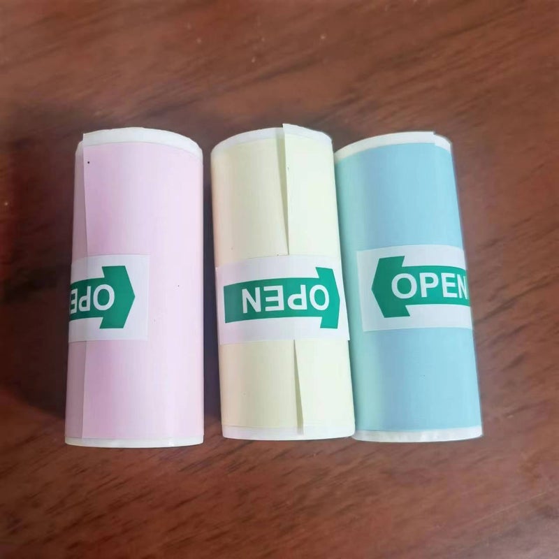 Mini Pocket Printer 57 * 25Mm Self-Adhesive Color Printing Paper Can Be Pasted Wrong Machine Thermal Printing Paper - Image 1