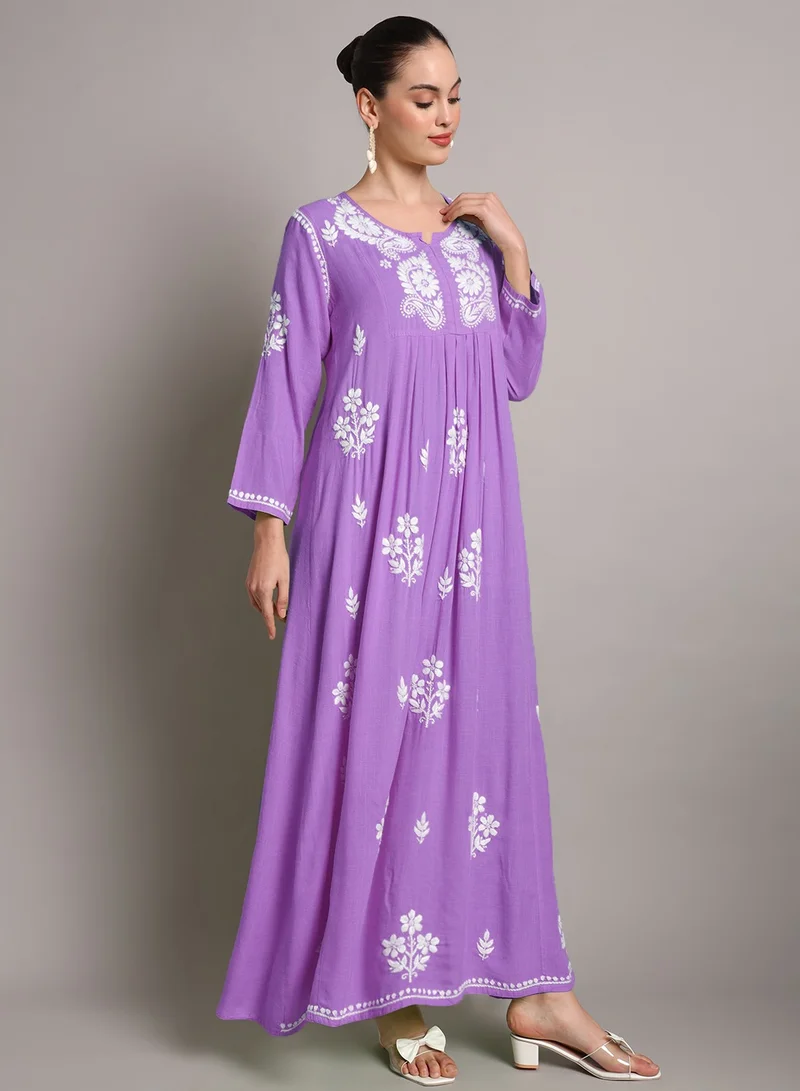 الايا جلابية شيكاري مطرزة يدوياً بالرايون