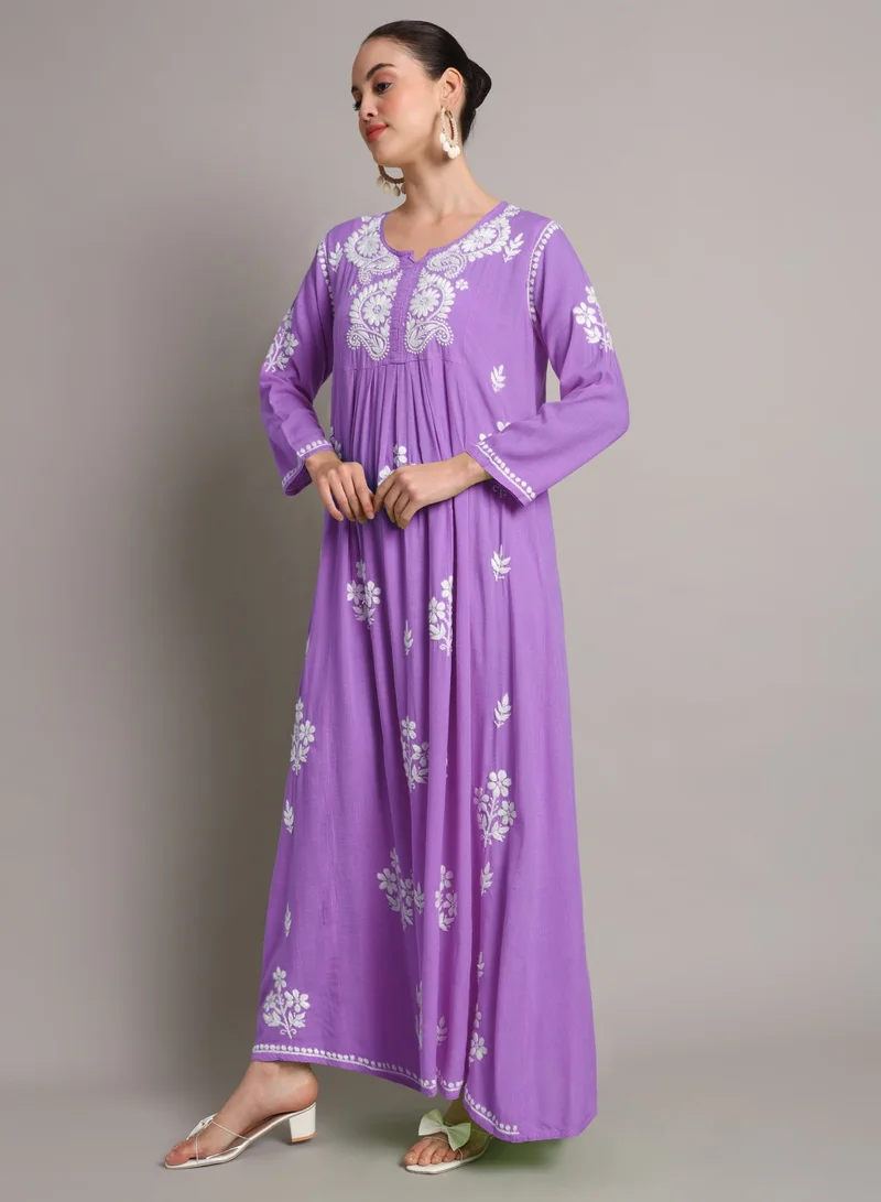 الايا جلابية شيكاري مطرزة يدوياً بالرايون