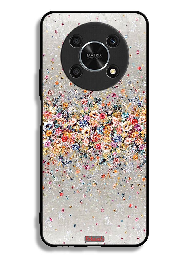 Tolwak Honor X9 5G Protective Case Cover Small Flowers Abstract Art - Image 2