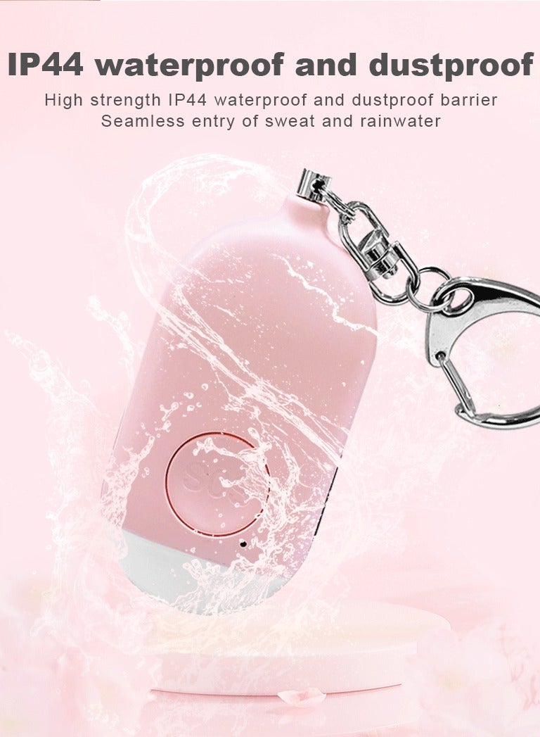 AROAQ SOS Personal Alarm, Waterproof Hanging Flashlight Alarm, USB Rechargeable Loud Alarm Safety Keychain, Easy To Carry Self Defense Siren For Elderly Women Kids, (1pc, B300 Sky Blue) - Image 2