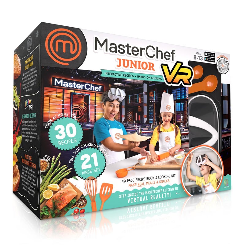Abacus Brands VR MasterChef Junior - Virtual Reality Kids Cookbook and Interactive Food Science STEM Learning Activity Set (Full Version - Includes Goggles) - for Ages 8 and Up [Packaging May Vary] - Image 1