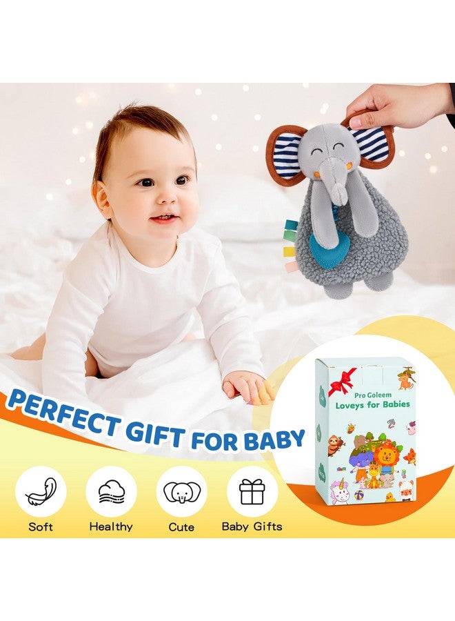 Pro Goleem Grey Elephant Loveys for Babies Girl and Boy, Baby Lovey with Teether, Baby Toys 0 3 6 9 12 Months, Safety Teething Toys for Babies Infant Newborn and Toddler Gifts - Image 3