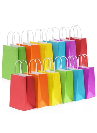 24PCS Small Party Favor Paper Gift Bags with Handles 6 Assorted Rainbow Colors Party Bags Kraft Paper Bags for School Wedding Birthday Party - pzsku/Z868574AE0D1597653640Z/45/1748311514/ddfed69c-b2f0-4a1e-81ce-e326049370ab