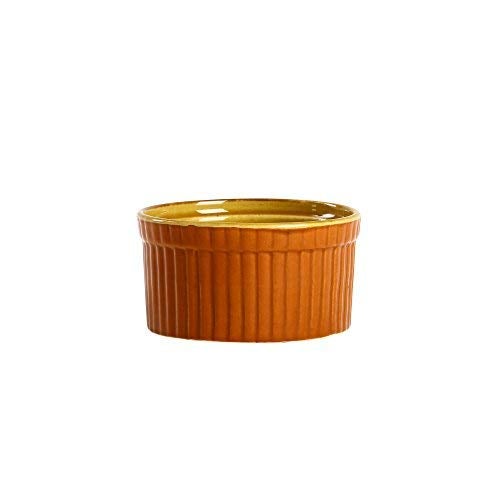 Caffeine Ceramic Handmade Brown and Yellow Matte ramekins Bowl Set of 6 - Image 5