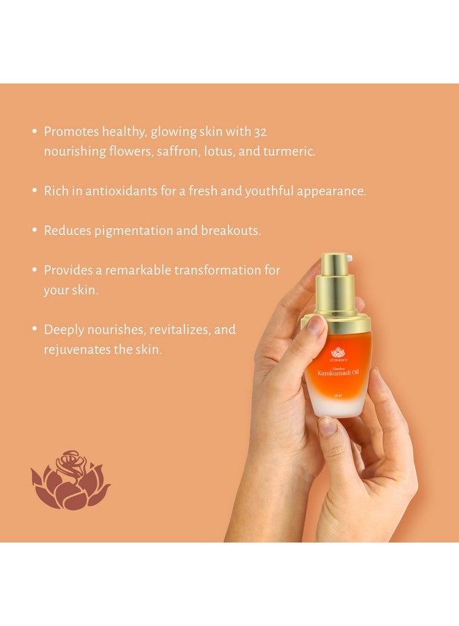 Shankara Kumkumadi Oil With Pure Saffron And Ayurvedic Herbs With Rose Aroma - Kumkumadi Tailam Dark Spot Remover Facial Oil For Hydrated, Moisturized, And Brighter Skin - Image 2
