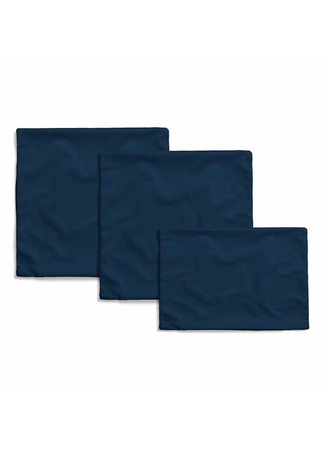 ART MOOD - Plain Dark Blue Cushion Set Cover - Image 1