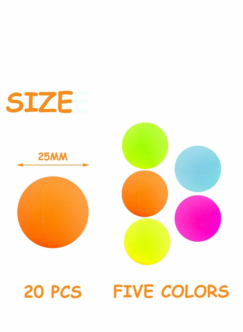 SYOSI Luminous Bouncy Balls, Bouncy Balls, Kids Toy Rubber Balls, Jumping Balls, Fluorescent Balls That Glow at Night, Suitable for Children's Gifts Promotional Gifts or Event Party Souvenirs Etc, 20 PCS - Image 2
