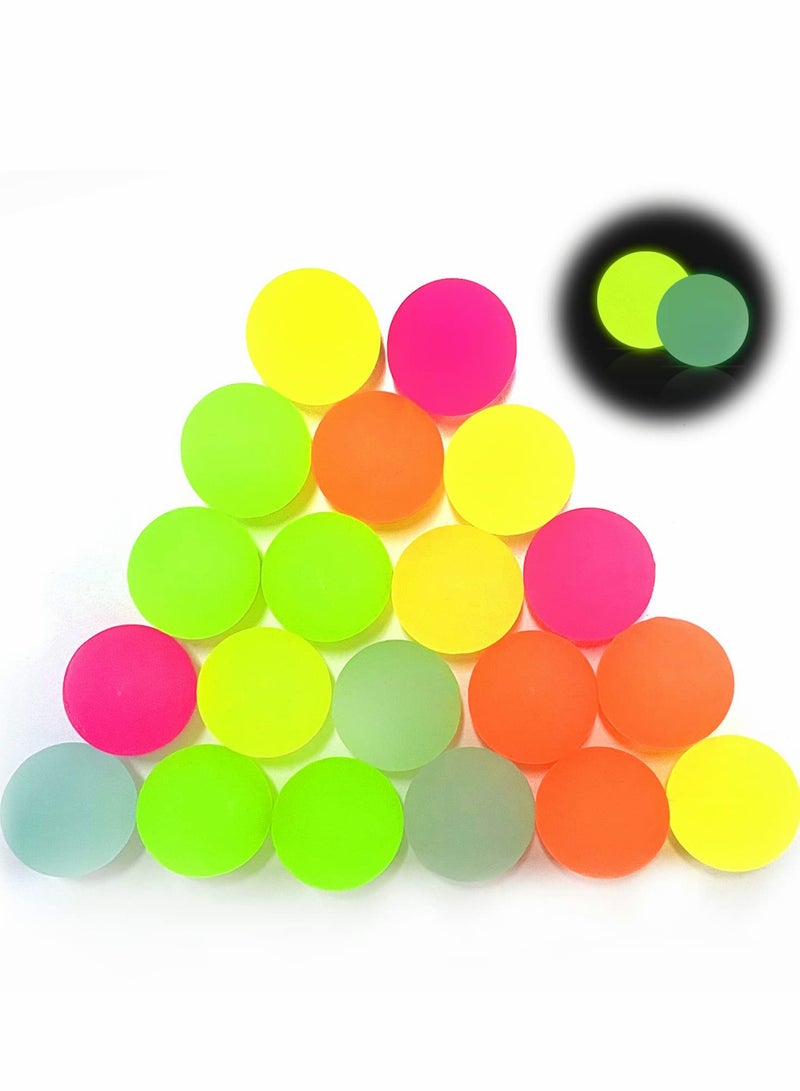 SYOSI Luminous Bouncy Balls, Bouncy Balls, Kids Toy Rubber Balls, Jumping Balls, Fluorescent Balls That Glow at Night, Suitable for Children's Gifts Promotional Gifts or Event Party Souvenirs Etc, 20 PCS - Image 1