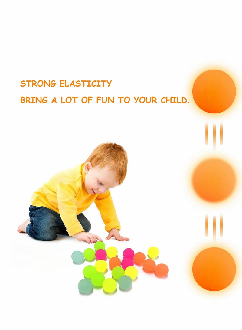 SYOSI Luminous Bouncy Balls, Bouncy Balls, Kids Toy Rubber Balls, Jumping Balls, Fluorescent Balls That Glow at Night, Suitable for Children's Gifts Promotional Gifts or Event Party Souvenirs Etc, 20 PCS - Image 3