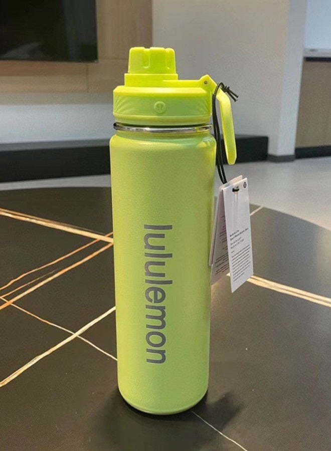 Lululemon 24oz Stainless Steel Back to Life Sport Water Bottles With Push-Pull Lid and Straw, BPA Free - Image 1