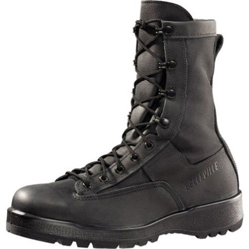 BELLEVILLE B Belleville Arm Your Feet 700 8" Waterproof Duty Black Tactical Boots for Men - Polishable Leather and Nylon with Oil-Resistant Gore-Tex Lining for Police, EMS, and Security Personnel, Black - 7.5R - Image 1