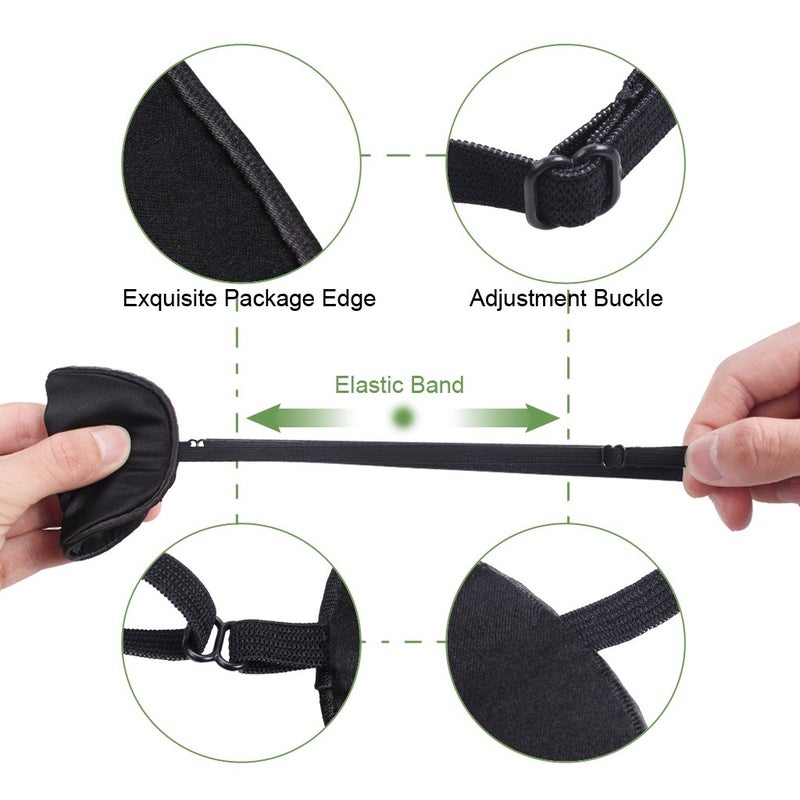 EWINEVER ewinever Pure Silk Eye Patch For Adults, Amblyopia Obscure Astigmatism Training Strabismus Correction Black  - Image 5