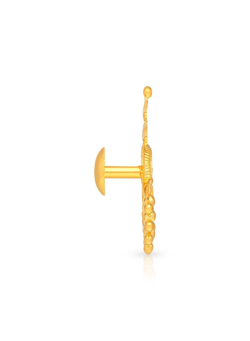 Malabar Gold and Diamonds 22KT 916 Gold Studs Earrings for Women FLER206 - Image 2