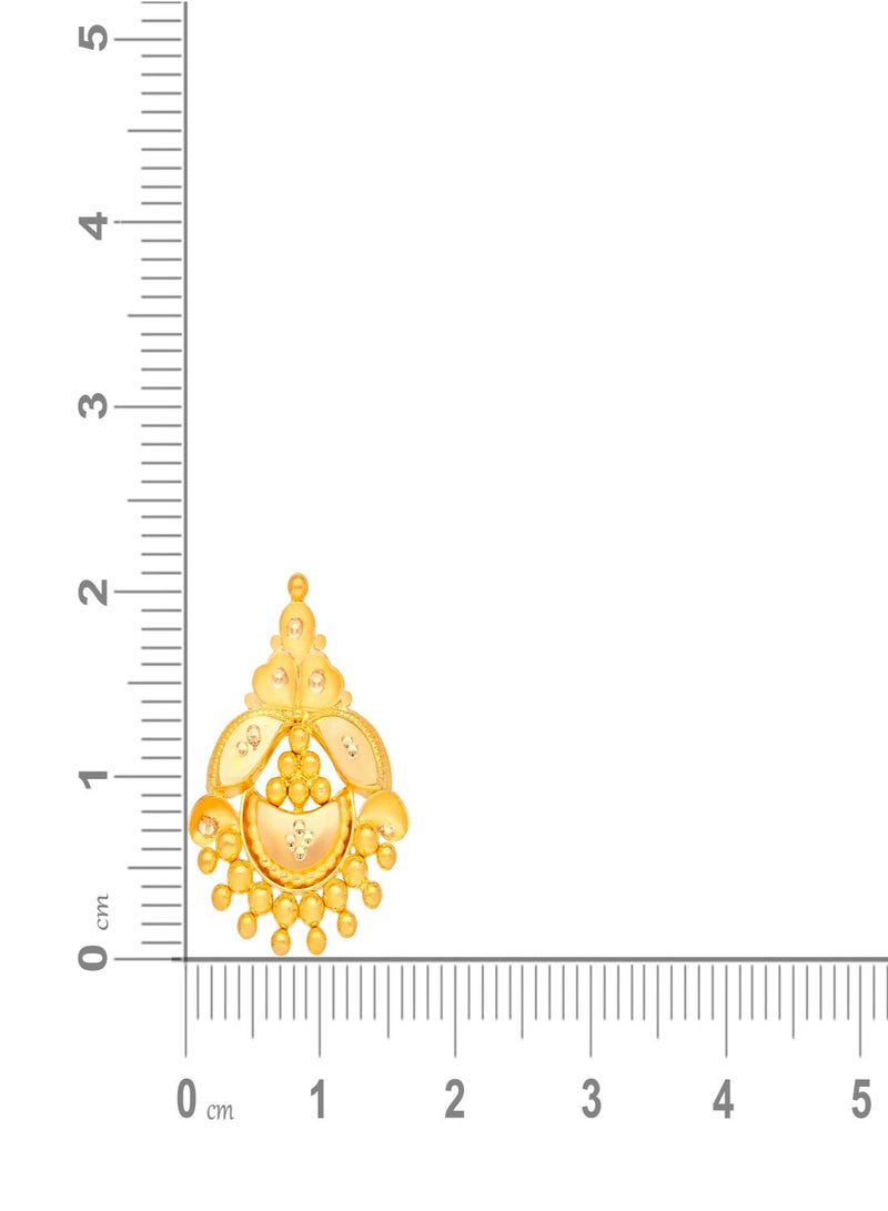 Malabar Gold and Diamonds 22KT 916 Gold Studs Earrings for Women FLER206 - Image 3