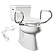 Bemis Assurance 3 Raised Toilet Seat with Handles and Bidet Attachment Secure Hinges Clean Shield Guard Elongated White - Image 1