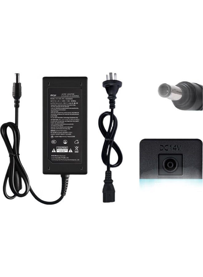 Mryc كابل طاقة شاشة سامسونج من مريك، 14 فولت 1.78 أمبير محول طاقة كمبيوتر LCD، شاحن لابتوب عالمي مع منفذ كبير ودبابيس، 6.5*4.0 - Image 1