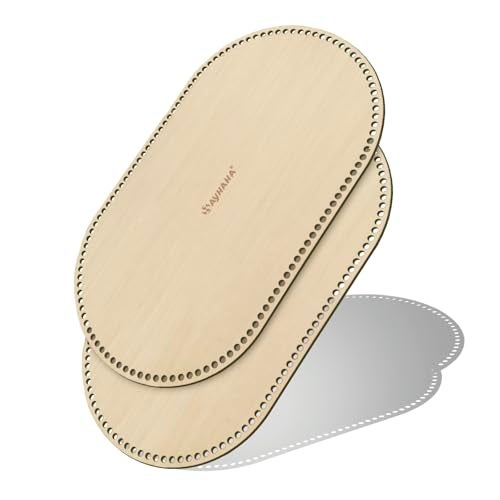 SAYHAHA Large Moses Basket Wood Bottom 27.56 x 15.75 inches,Oval Natural Wood Base Shaper for DIY Crochet or Knitting Weaving Crafts Home Decoration (1PC) - Image 1