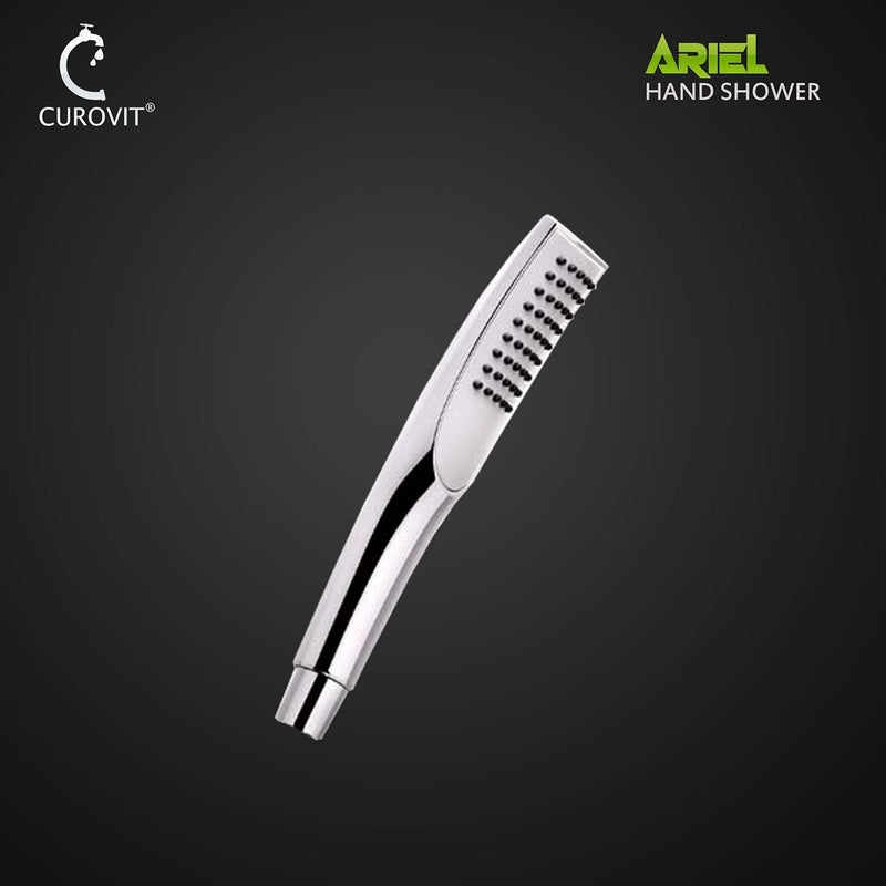 CUROVIT CUROVIT Ariel Set of 2 ABS Hand Shower Telephonic Shower in Chrome Finish with ABS Holder and 15 Mtr Stainless Steel Flexible Tube for Bathroom Bathroom Cleaning Set of 2  - Image 2