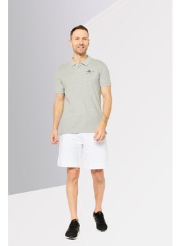 Plein Sport Men Sportswear Fit Short Sleeves Outdoor Polo Shirt, Grey  - Image 2