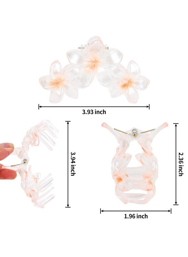 أماريفير مشابك شعر من Amariver مكونة من 4 قطع على شكل زهرة لامعة - مخالب شعر سميكة/رفيعة غير قابلة للانزلاق، إكسسوارات شعر قوية التثبيت للنساء والفتيات - Image 3