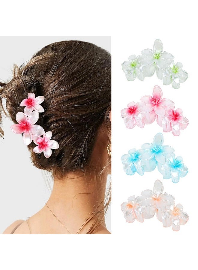 أماريفير مشابك شعر من Amariver مكونة من 4 قطع على شكل زهرة لامعة - مخالب شعر سميكة/رفيعة غير قابلة للانزلاق، إكسسوارات شعر قوية التثبيت للنساء والفتيات - Image 1