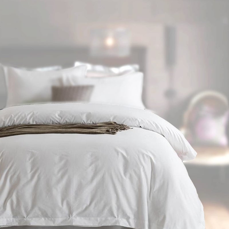 VEJESIME Duvet Cover 3Side Zipper Tencel Lyocell TripleZip System Softest 100 Natural 90x105 Inches King