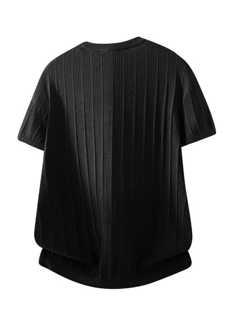 فيلا FILA men's and women's short-sleeved T-shirts with vertical pits and round neck knitted. - Image 4