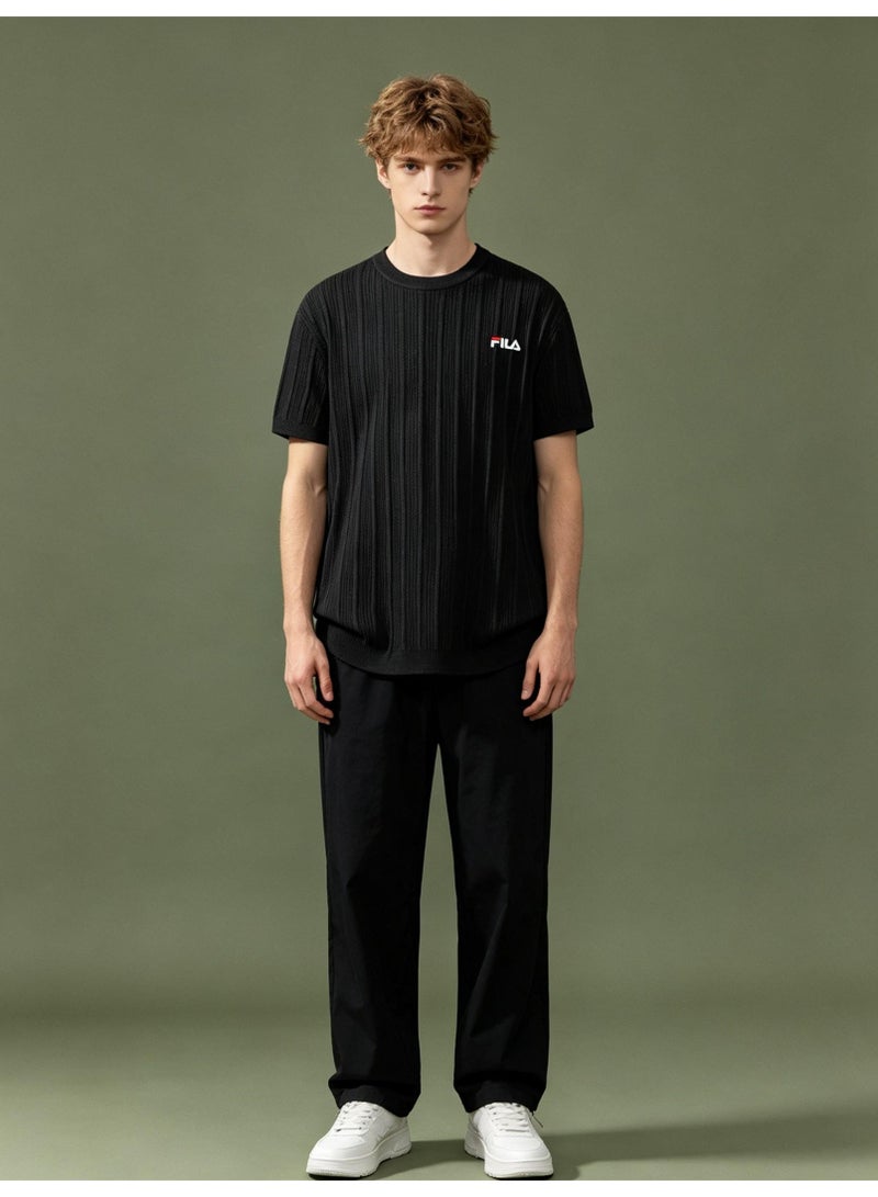 فيلا FILA men's and women's short-sleeved T-shirts with vertical pits and round neck knitted. - Image 5