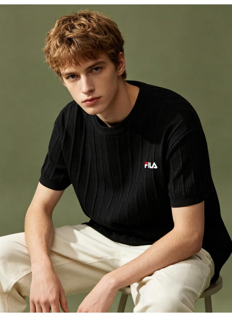 فيلا FILA men's and women's short-sleeved T-shirts with vertical pits and round neck knitted. - Image 1