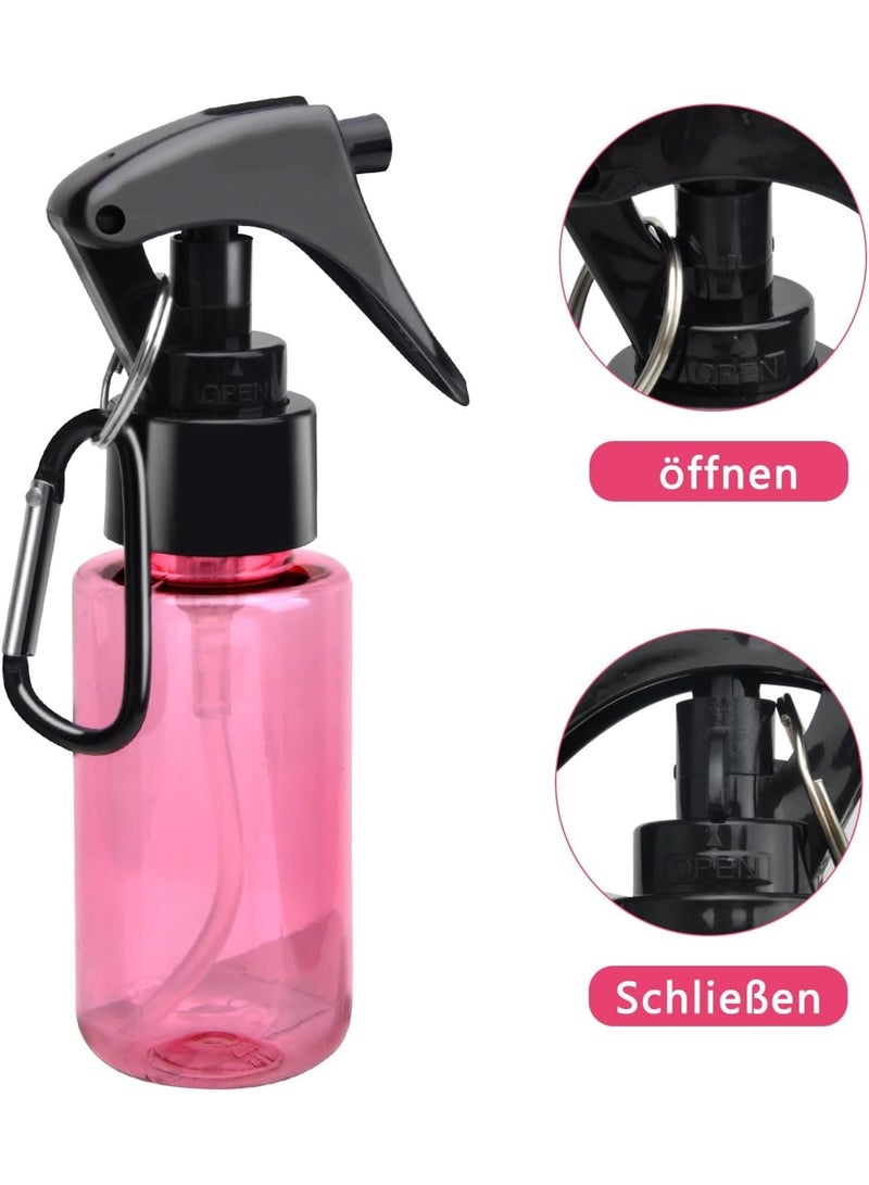 SYOSI Spray Bottles, 5-Pack Mini 60ml Atomiser Bottles with Clip, Portable Refillable Spray Bottle for Alcohol Hair Care Cleaning Travel, Leak-Proof Lightweight Travel Bottle - Image 4