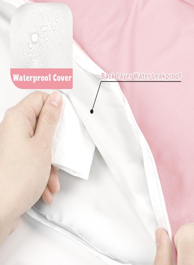 Hooyax Waterproof Nursing Pillow Cover, Stretchy Nursing Covers for New-Designed Breastfeeding Pillows, Adorable Infant Feeding Pillow Slipcover for Baby Boy and Girls (Pink) - Image 3