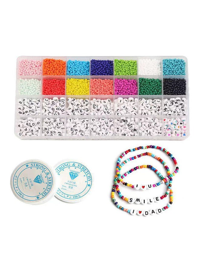 NIBEMINENT DIY Glass And Alphabet Bead Set - Image 1