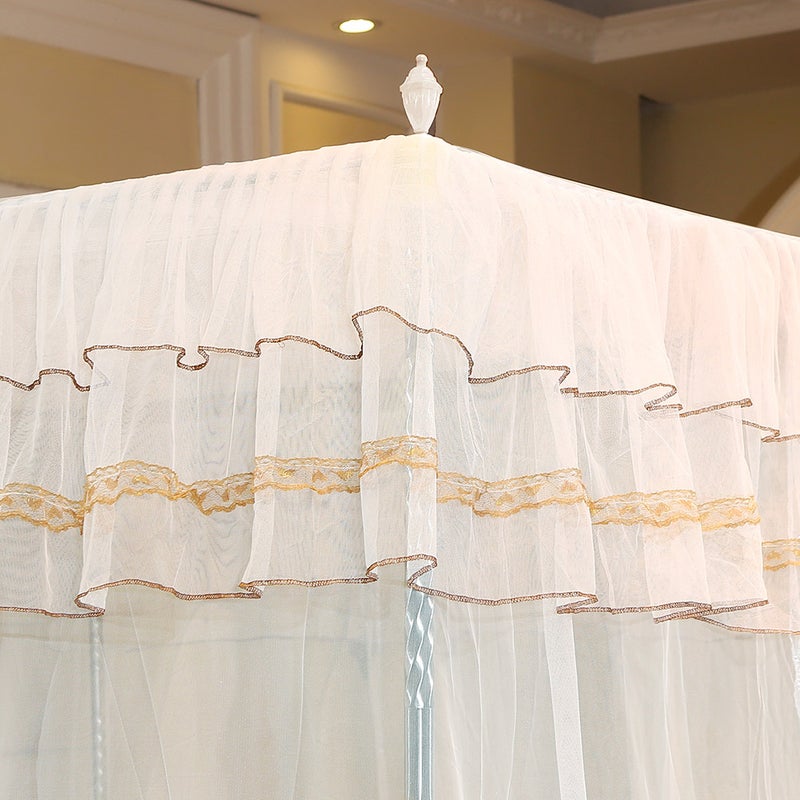 Luxury Princess Four Corner Post Bed Curtain Canopy Netting Mosquito Net Bedding (M) - Image 3