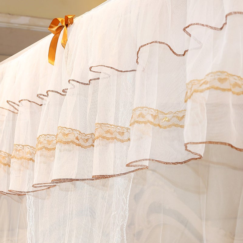 Luxury Princess Four Corner Post Bed Curtain Canopy Netting Mosquito Net Bedding (M) - Image 1