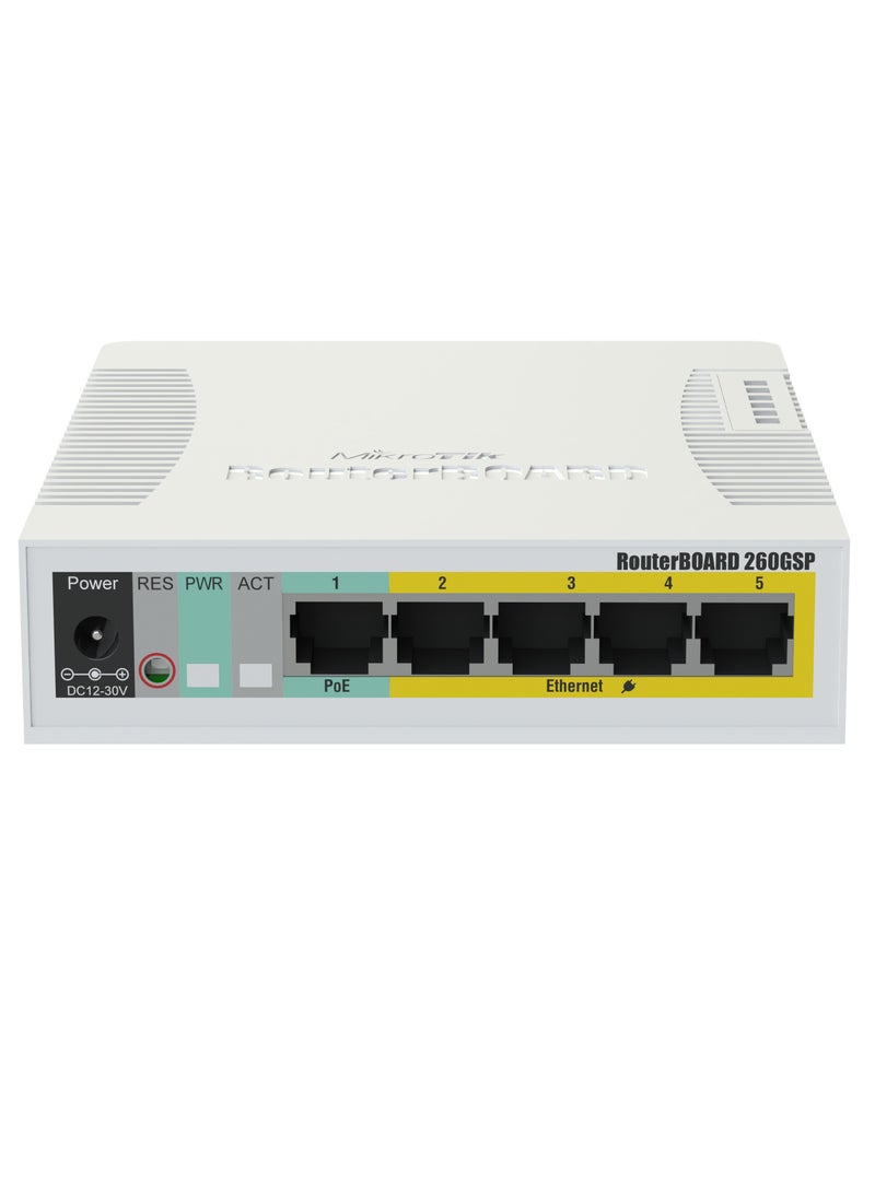 مايكروتك RB260GSP (CSS106-1G-4P-1S) مع SwitchOS وهيكل داخلي - Image 2