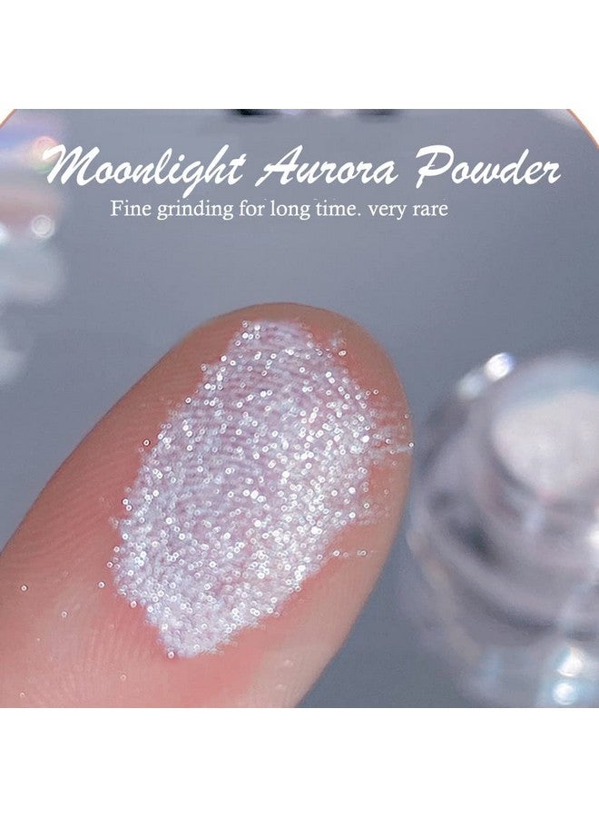 بريتي ديفا بودرة أظافر بريتي ديفا أورورا كروم بلونين، مسحوق أظافر كروم لؤلؤي مع مساحيق معدنية متغيرة الألوان متعددة الألوان، تأثير مرآة سحري، تأثير ضوء القمر، مسحوق صبغة أبيض قزحي الألوان للأظافر - Image 5