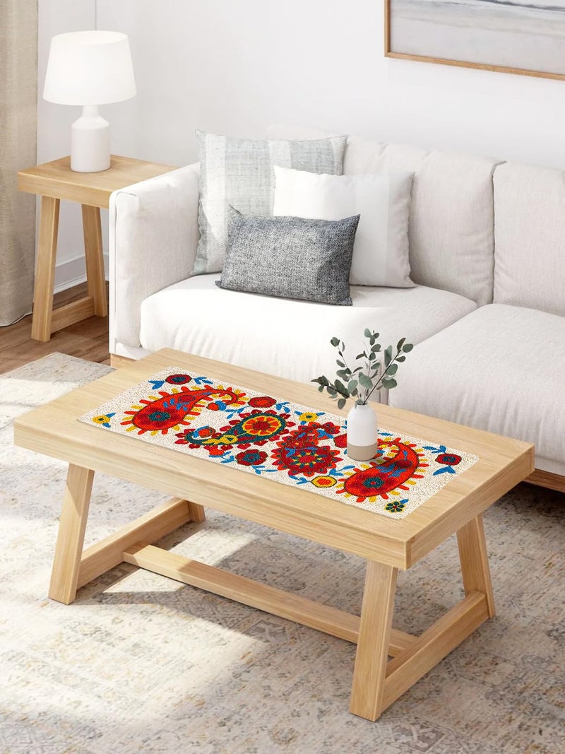 AIVIK Premium Handcrafted Beautiful Beaded Dinning Table Runner 1336 Paisley Desgin - Image 3