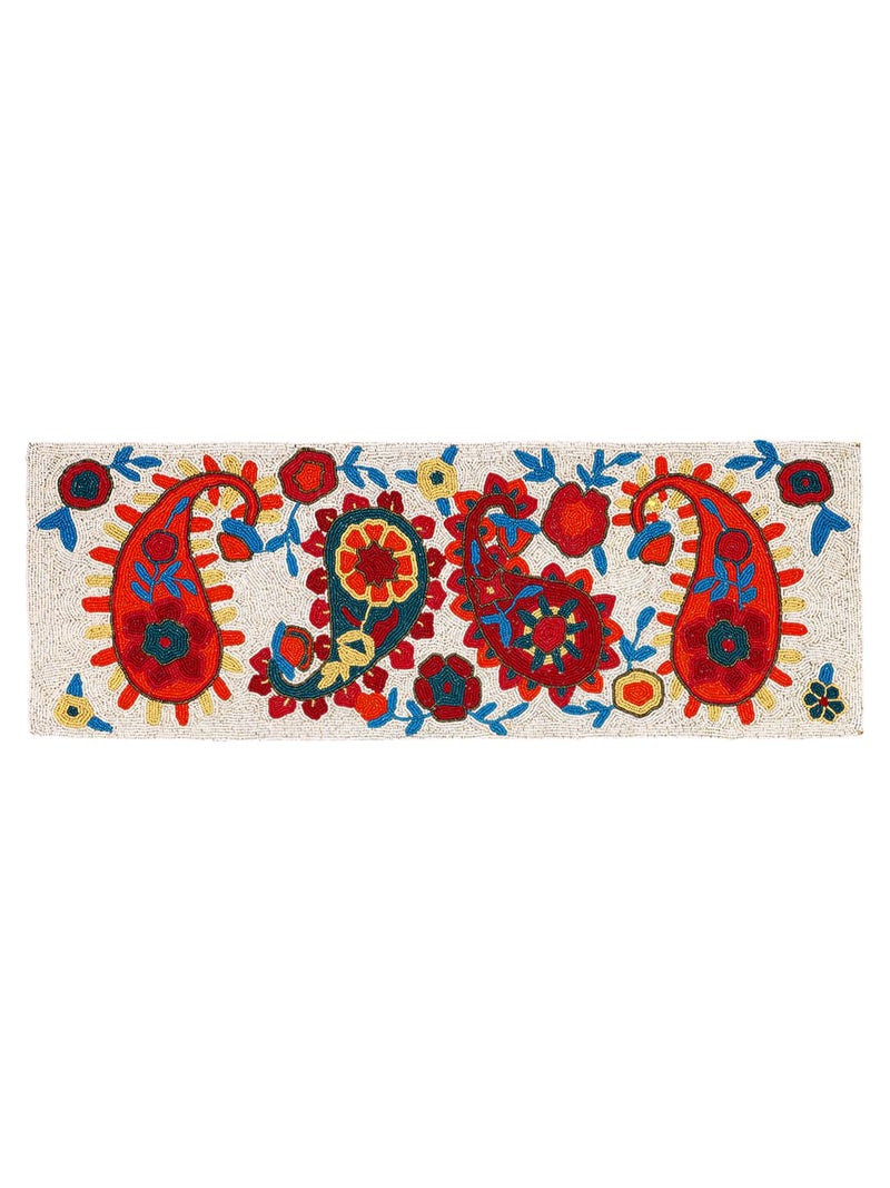 AIVIK Premium Handcrafted Beautiful Beaded Dinning Table Runner 1336 Paisley Desgin - Image 4