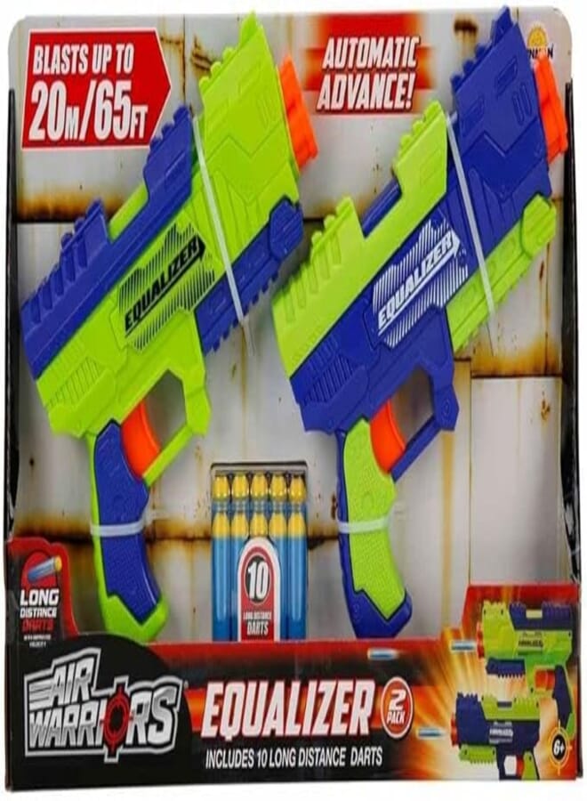 Buzz Bee Air Warriors Equalizer Dart Blaster Twin Pack