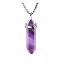 Fayrouz Jewellery Crystal necklace with a hexagonal pendant in the shape of a pendant (18-inch stainless steel chain) for unisex and suitable for all occasions from Fayrouz Jewelry.  - Image 1