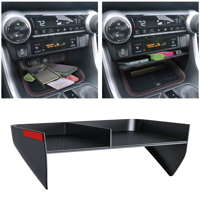 DIAMOOKY Upgraded Center Console Organizer Compatible with Toyota RAV4 2025 2024 2023 2022 2021 2020 2019 Interior Accessories, Gear Shift Storage Tray Secondary Box Insert Divider - 2pcs - Image 3