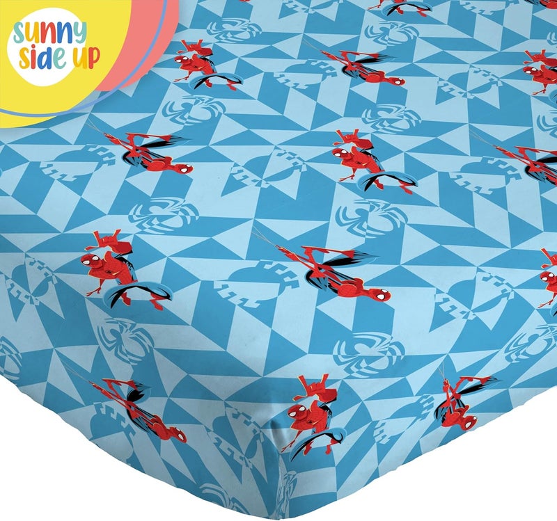 Sunny Side Up Kids Sheet Set Includes Sheets and Pillow Cover - 100% Microfiber Bedding and Room Decor, Blue - Spiderman, 3 Piece Toddler - Image 5
