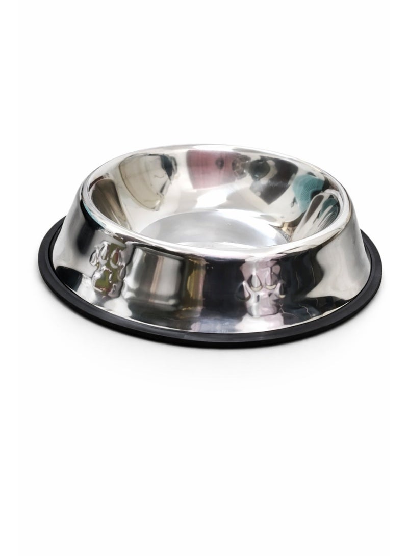 A food/water bowl 26cm for cats or dogs made of high-quality stainless steel - Image 1