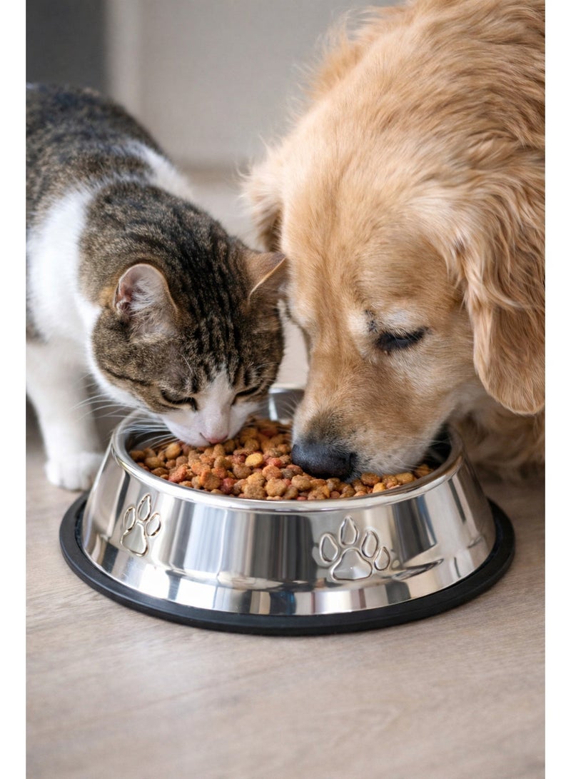 A food/water bowl 26cm for cats or dogs made of high-quality stainless steel - Image 2