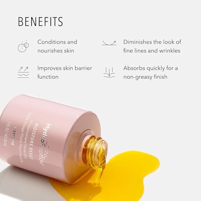 HydroPeptide Moisture Reset, Phytonutrient Facial Oil, Hydrate and Enrich Skin, Improves Skin Barrier Function, 1 Ounce - Image 3