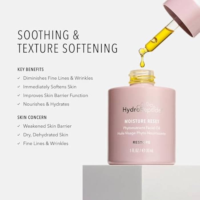 HydroPeptide Moisture Reset, Phytonutrient Facial Oil, Hydrate and Enrich Skin, Improves Skin Barrier Function, 1 Ounce - Image 2